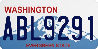 WA license plate ABL9291