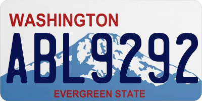 WA license plate ABL9292