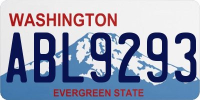 WA license plate ABL9293