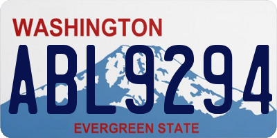 WA license plate ABL9294