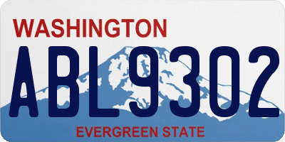 WA license plate ABL9302