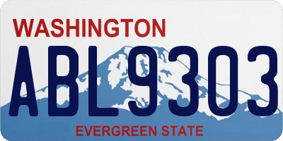 WA license plate ABL9303