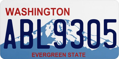 WA license plate ABL9305