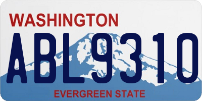 WA license plate ABL9310