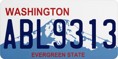 WA license plate ABL9313