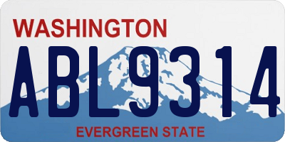 WA license plate ABL9314