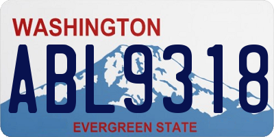 WA license plate ABL9318