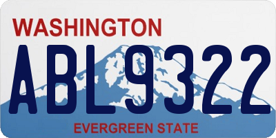 WA license plate ABL9322