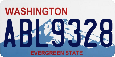 WA license plate ABL9328
