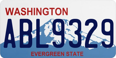 WA license plate ABL9329