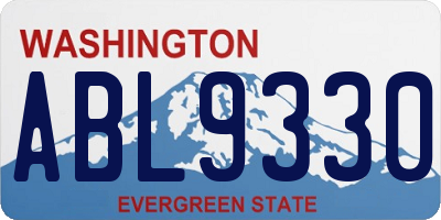 WA license plate ABL9330