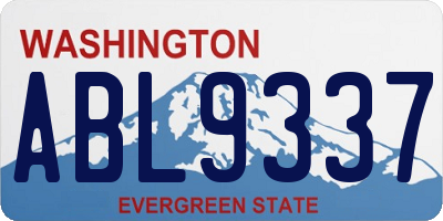 WA license plate ABL9337