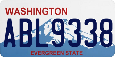WA license plate ABL9338