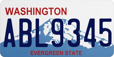 WA license plate ABL9345