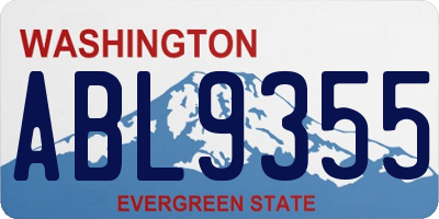 WA license plate ABL9355