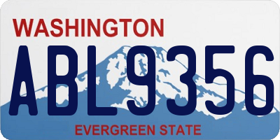 WA license plate ABL9356