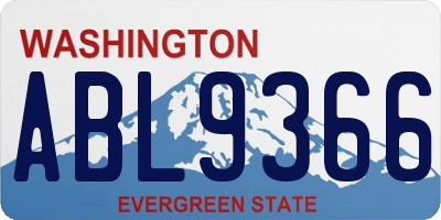 WA license plate ABL9366