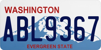 WA license plate ABL9367
