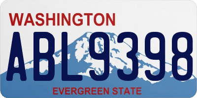 WA license plate ABL9398
