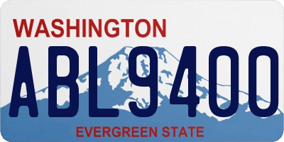 WA license plate ABL9400