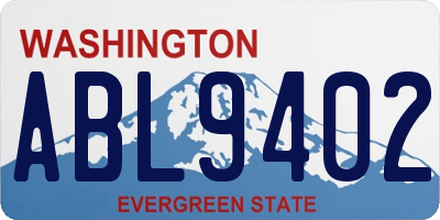 WA license plate ABL9402