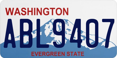 WA license plate ABL9407
