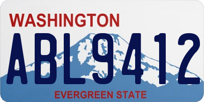 WA license plate ABL9412