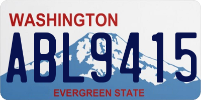 WA license plate ABL9415
