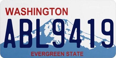 WA license plate ABL9419