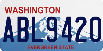 WA license plate ABL9420