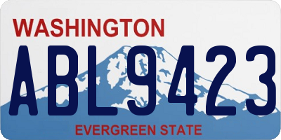 WA license plate ABL9423
