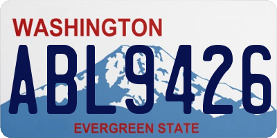 WA license plate ABL9426