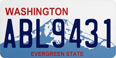 WA license plate ABL9431