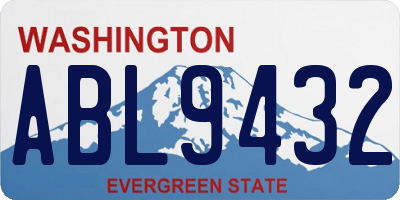 WA license plate ABL9432