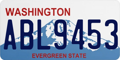 WA license plate ABL9453