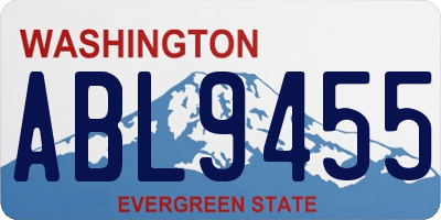 WA license plate ABL9455