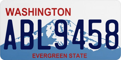 WA license plate ABL9458