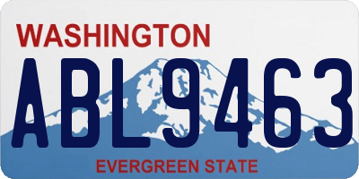 WA license plate ABL9463
