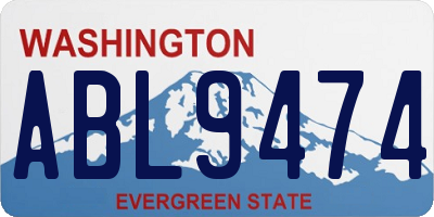 WA license plate ABL9474