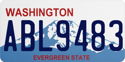 WA license plate ABL9483