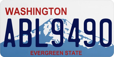 WA license plate ABL9490