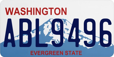 WA license plate ABL9496
