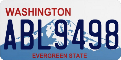 WA license plate ABL9498