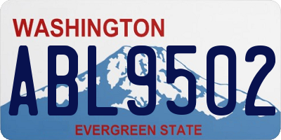 WA license plate ABL9502
