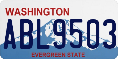 WA license plate ABL9503