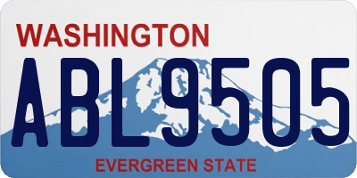 WA license plate ABL9505