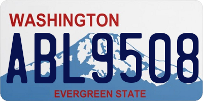 WA license plate ABL9508