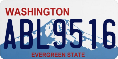 WA license plate ABL9516