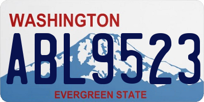 WA license plate ABL9523
