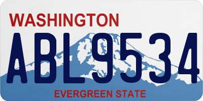 WA license plate ABL9534